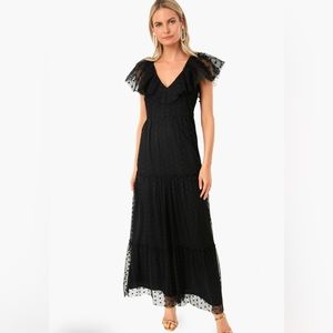 NWT Sold Out Tuckernuck Black Onyx Tulle Giselle Gown, M